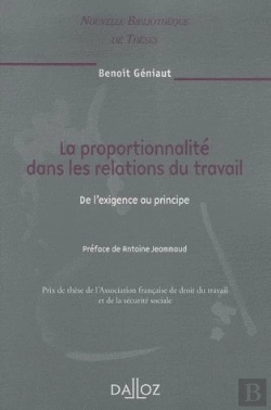 Bertrand.pt - La Proportionnalité Dans Les Relations Du Travail - Volume 86 De L'Exigence Au Principe