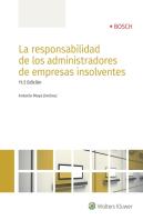 La Responsabilidad De Los Administradores De Empresas Insolventes (11.ª Edición)