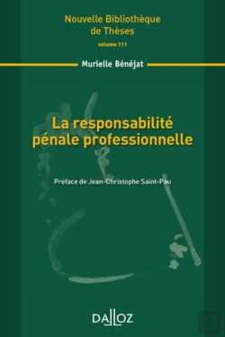 Bertrand.pt - La Responsabilité Pénale Professionnelle ; Contribution À La Théorie De L'Interprétation Et De La Mise En Effet Des Normes