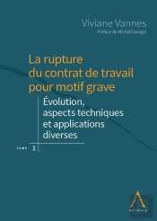 La Rupture Du Contrat De Travail Pour Motif Grave Tome 1 ; Évolution, Aspects Techniques Et Applications