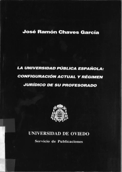 Bertrand.pt - La Universidad Pública Española: Configuración Actual Y Régimen Jurídico De Su Profesorado