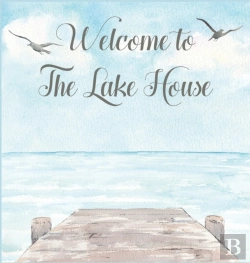 Bertrand.pt - Lake House Guest Book (Hardcover) For Vacation House, Guest House, Visitor Comments Book