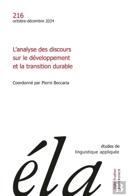 Bertrand.pt - L'Analyse Des Discours Sur Le Développement Et La Transition Durable (Édition 2024)