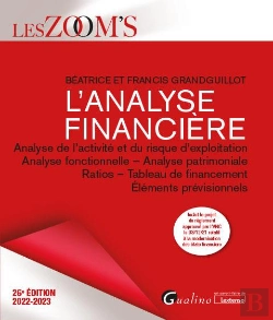Bertrand.pt - L'Analyse Financiere, 26eme Edition - Analyse De L'Activite Et Du Risque D'Exploitation - Analyse Fo