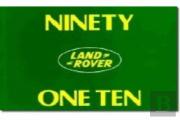 Land Rover 90 And 110 Handbook