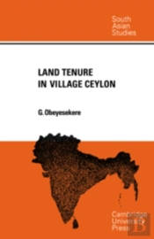 Land Tenure In Village Ceylon