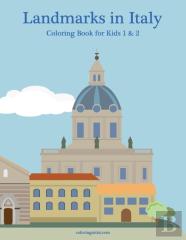 Landmarks In Italy Coloring Book For Kids 1 & 2