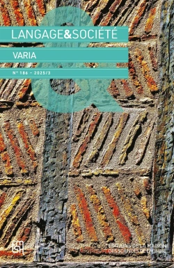 Bertrand.pt - Langage & Société : Langage & Société N° 186 - 2025/3 : Varia