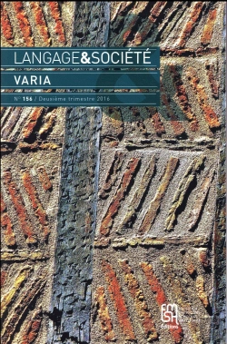 Bertrand.pt - Langage Et Société, N° 156/2-2016 : Varia