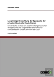 Langfristige Betrachtung Der Sparquote Der Privaten Haushalte Deutschlands