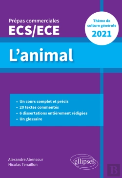 Bertrand.pt - L'Animal - Épreuve De Culture Générale - Prépas Commerciales Ecs / Ece 2021