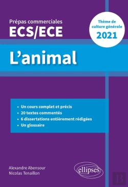 Bertrand.pt - L'Animal ; Épreuve De Culture Générale : Prépas Commerciales Ecs / Ece (Édition 2021)