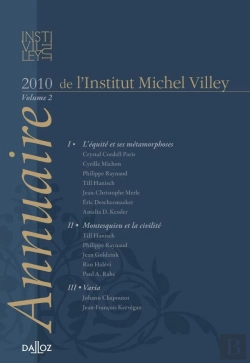Bertrand.pt - L'Annuaire De L'Institut Michel Villey. Volume 2 - 2011