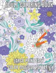 Large Print Easy Color Magical Pattern Adult Coloring Book