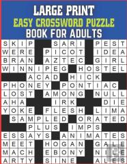 Large Print Easy Crossword Puzzle Book For Adults
