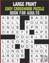 Large Print Easy Crossword Puzzle Book For Adults