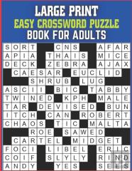 Large Print Easy Crossword Puzzle Book For Senior