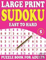 Large Print Sudoku Puzzle Book For Adults 5