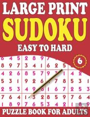 Large Print Sudoku Puzzle Book For Adults 6