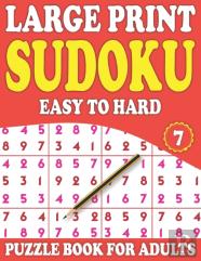 Large Print Sudoku Puzzle Book For Adults 7