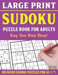 Large Print Sudoku Puzzle Book For Adults