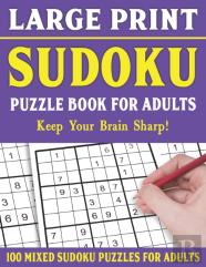 Large Print Sudoku Puzzle Book For Adults