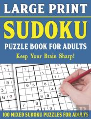 Large Print Sudoku Puzzle Book For Adults