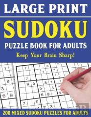 Large Print Sudoku Puzzle Book For Adults