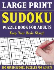 Large Print Sudoku Puzzle Book For Adults