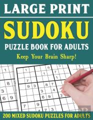 Large Print Sudoku Puzzle Book For Adults