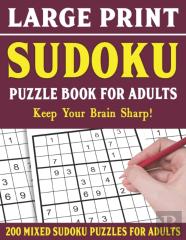 Large Print Sudoku Puzzle Book For Adults