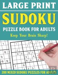 Large Print Sudoku Puzzle Book For Adults