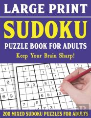 Large Print Sudoku Puzzle Book For Adults