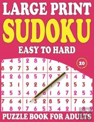 Large Print Sudoku Puzzle Book For Adults