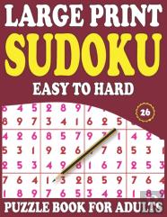 Large Print Sudoku Puzzle Book For Adults