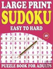 Large Print Sudoku Puzzle Book For Adults