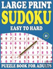 Large Print Sudoku Puzzle Book For Adults