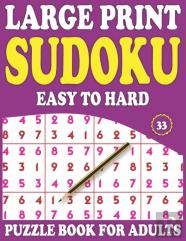 Large Print Sudoku Puzzle Book For Adults