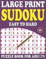 Large Print Sudoku Puzzle Book For Adults