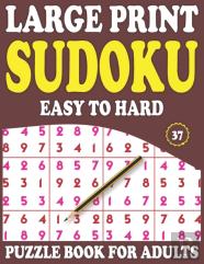 Large Print Sudoku Puzzle Book For Adults