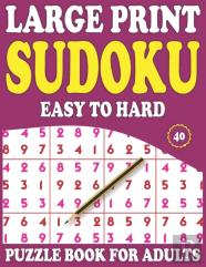 Large Print Sudoku Puzzle Book For Adults