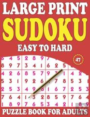 Large Print Sudoku Puzzle Book For Adults