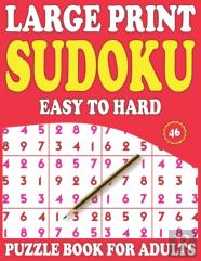 Large Print Sudoku Puzzle Book For Adults