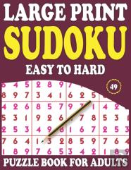 Large Print Sudoku Puzzle Book For Adults
