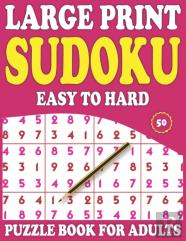 Large Print Sudoku Puzzle Book For Adults