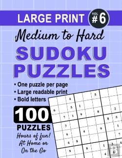 Bertrand.pt - Large Print Sudoku Puzzles - Medium To Hard - Volume 6
