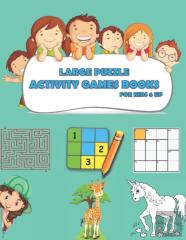 Large Puzzle Activity Games Books For Kids 6 Up