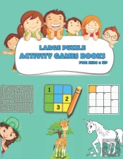 Large Puzzle Activity Games Books For Kids 6 Up