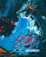 Large Sketchbook: Big Abstract Paint Doo