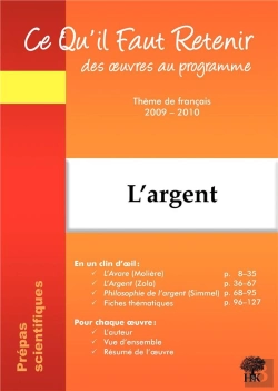 Bertrand.pt - L'Argent ; Ce Qu'Il Faut Retenir Des Oeuvres Au Programme ; Thème De Français 2009-2010